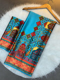 Bollywood Wedding Designer Saree - SKY BLUE