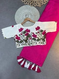 Handloom Khadi Cotton Pink  Saree With Rich looking Blouse