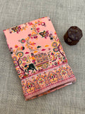 Hypnotic  Pashmina Saree With Preferable Blouse Piece - LIGHT SALMON PINK