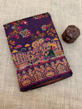 Hypnotic  Pashmina Saree With Preferable Blouse Piece - PURPLE