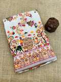 Hypnotic  Pashmina Saree With Preferable Blouse Piece - off white