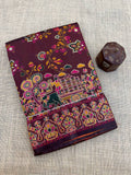 Hypnotic  Pashmina Saree With Preferable Blouse Piece - MAROON